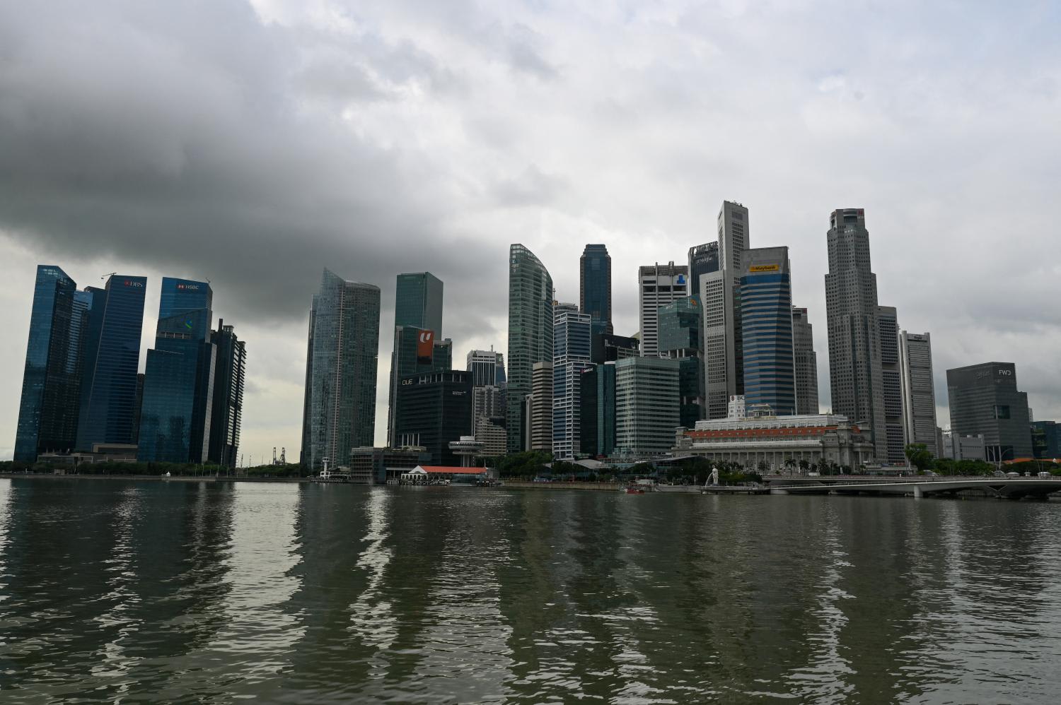 A general view shows the financial business district in Singapore on Jan 3, 2022. A general view shows the financial business district in Singapore on Jan 3, 2022.