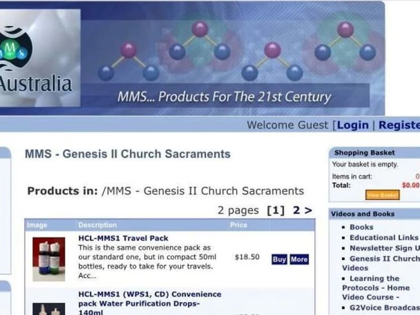 A website purportedly linked to the Genesis II Church has listed testimonials claiming — without evidence — that MMS can cure everything from Alzheimer's to malaria.