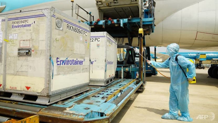 Vietnam's first batch of COVID-19 vaccine arrives from South Korea Vietnam's first batch of COVID-19 vaccine arrives from South Korea