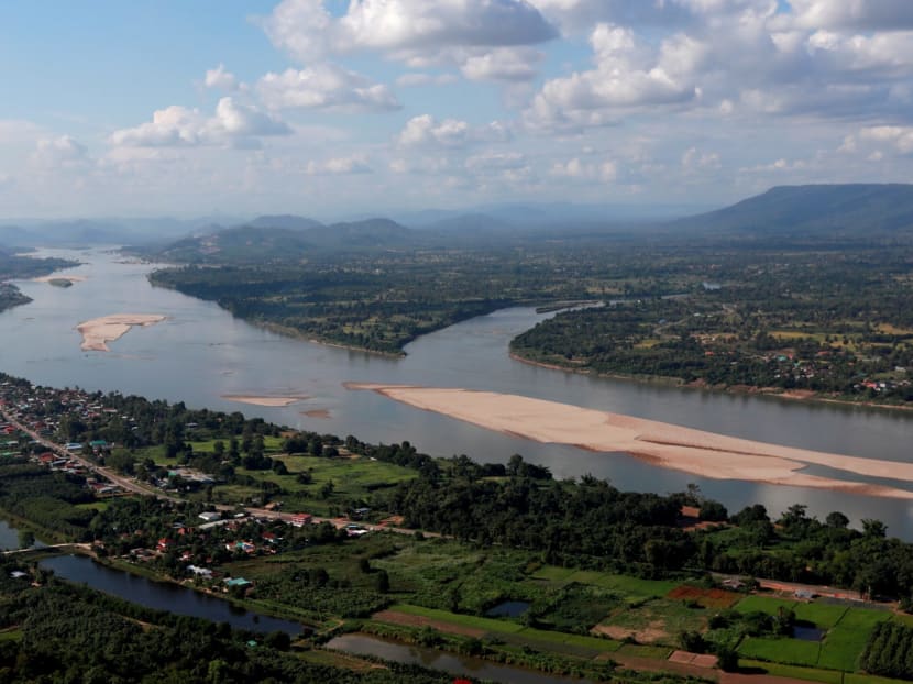 A view of the Mekong river bordering Thailand and Laos is seen from the Thai side in Nong Khai, Thailand on Oct 29, 2019.