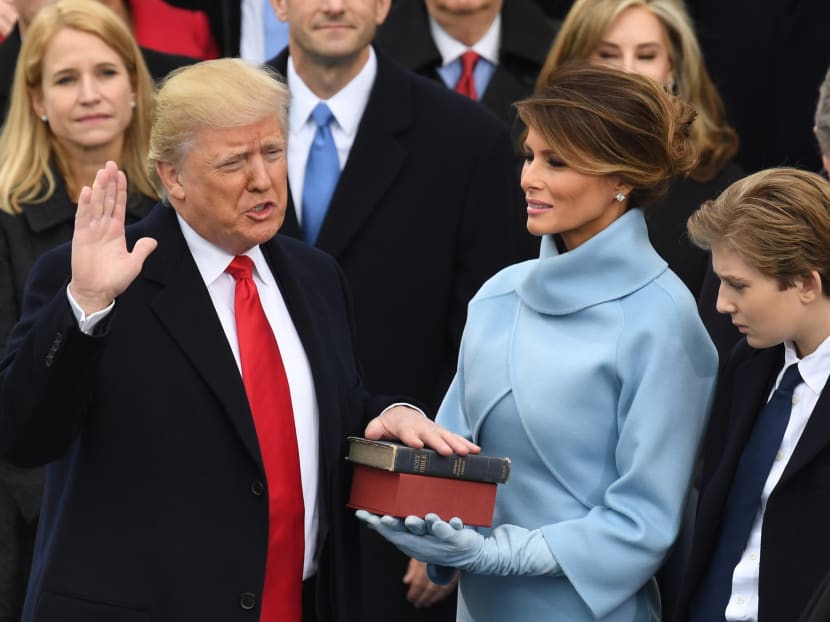 US President-elect Donald Trump is sworn in as President on January 20, 2017 at the US Capitol in Washington, DC. Photo: AFP US President-elect Donald Trump is sworn in as President on January 20, 2017 at the US Capitol in Washington, DC. Photo: AFP