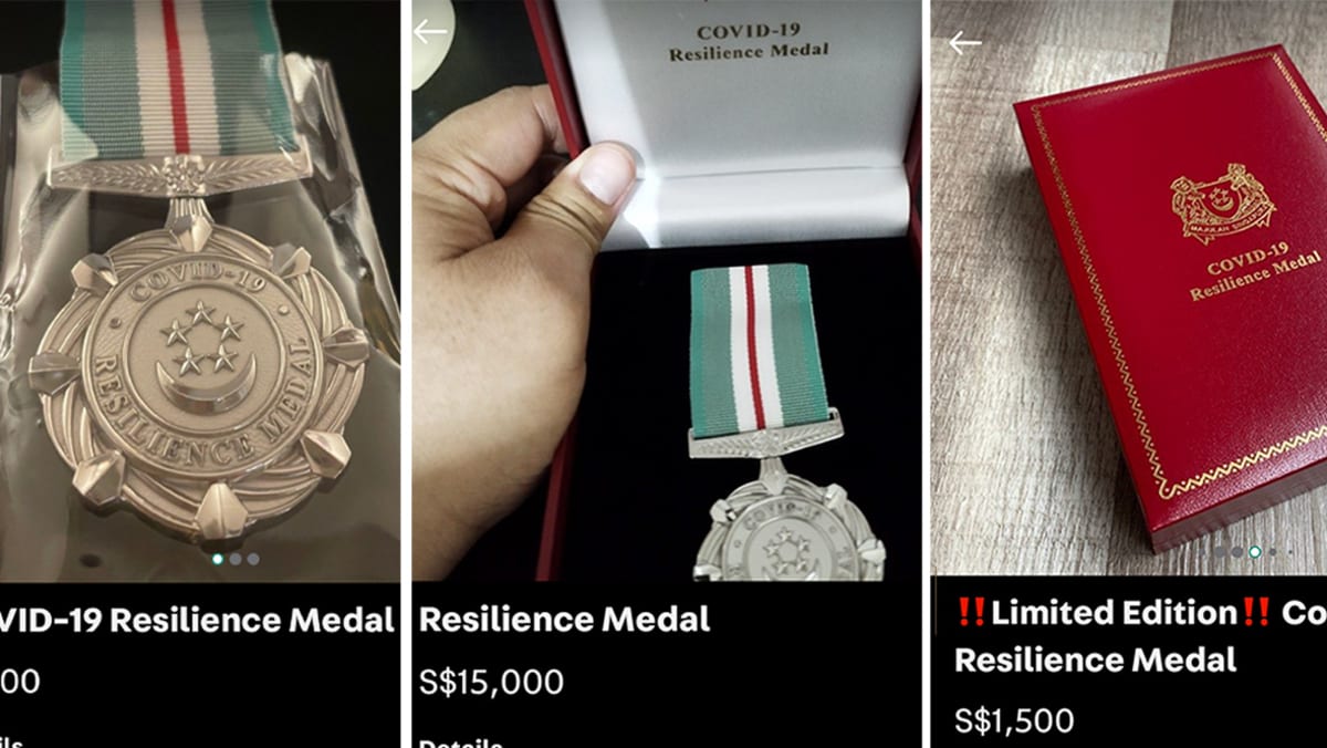 Some Covid-19 frontliners put up their Resilience Medals for sale on Carousell; PMO says medals 'should be handled with respect'