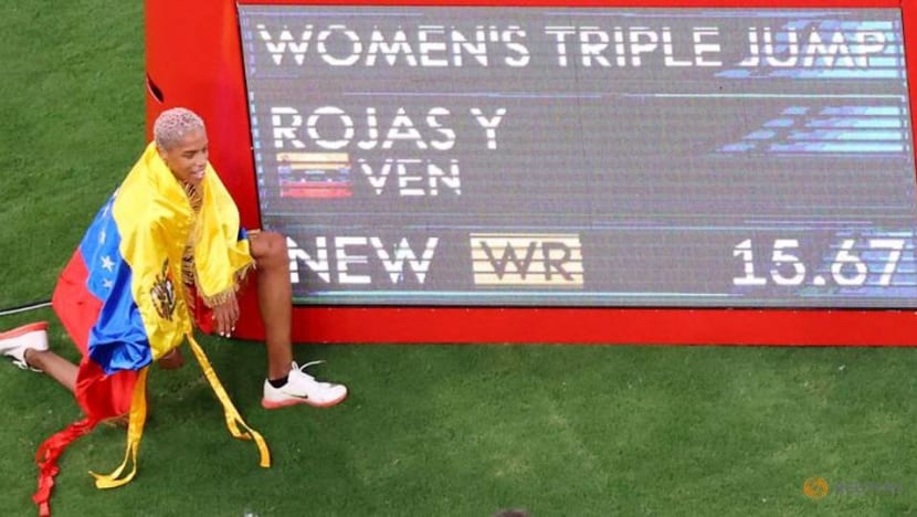Athletics: Venezuela's Rojas smashes women's triple jump world record to take gold Athletics: Venezuela's Rojas smashes women's triple jump world record to take gold