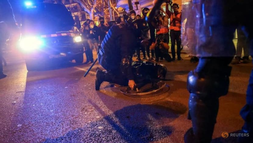 10 arrested in Barcelona as protests over jailed rapper turn violent