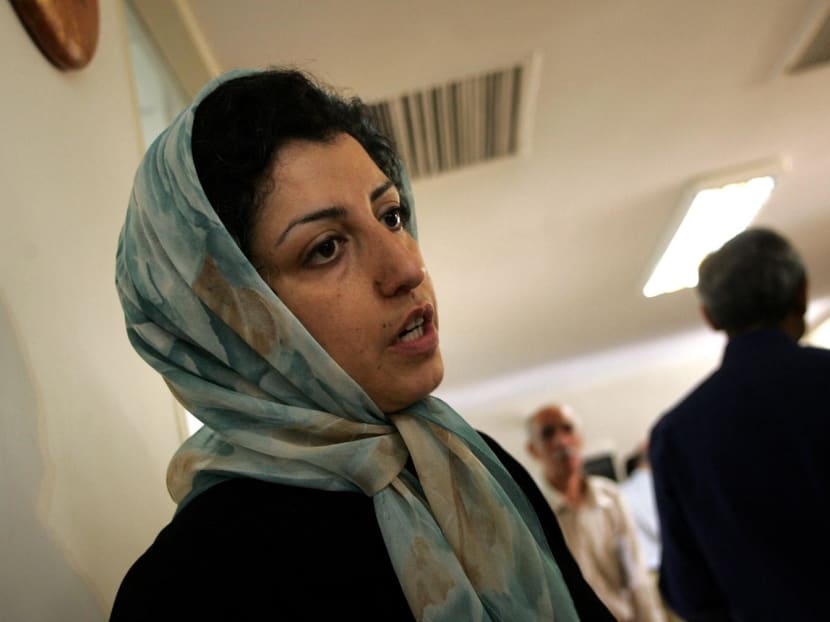 This file picture dated June 25, 2007 shows Iranian opposition human rights activist, Ms Narges Mohammadi, at the Defenders of Human Rights Center in Tehran.