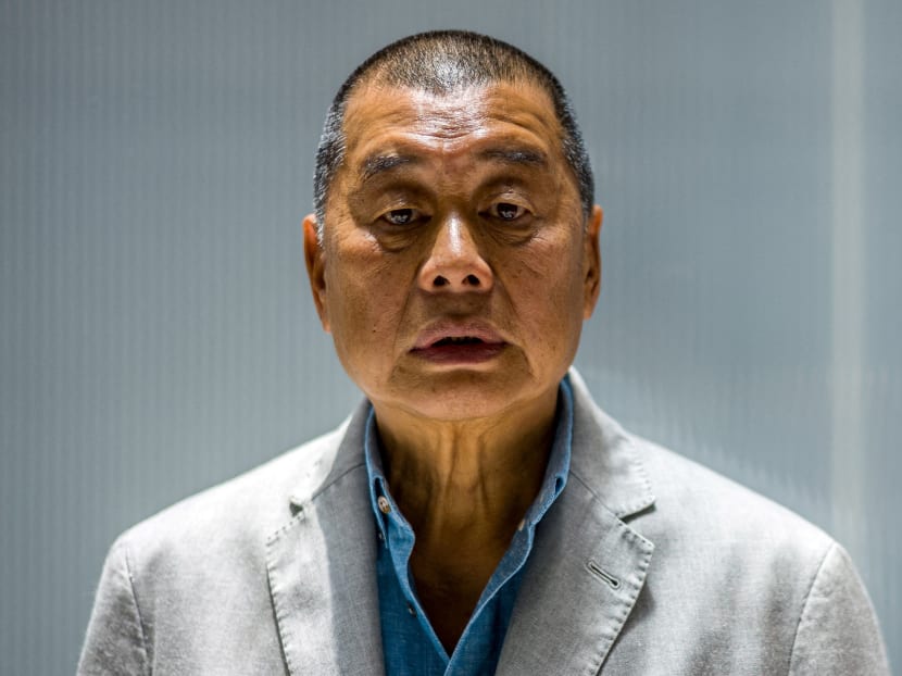 Millionaire media tycoon Jimmy Lai poses during an interview with AFP at the Next Digital offices in Hong Kong on June 16, 2020.