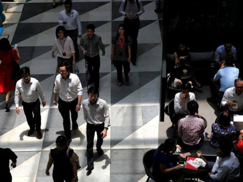 White collar workers seen during Lunchtime at Central Business District area - Chevron House. Photo: TODAY file photo