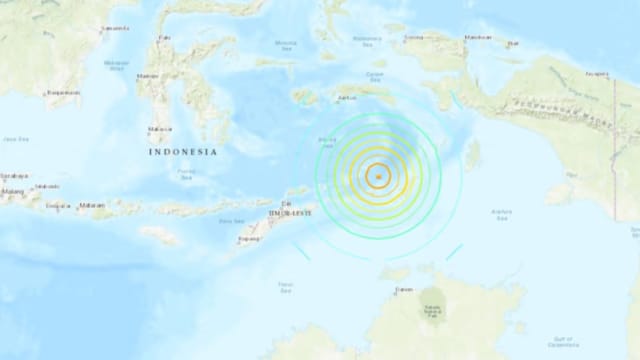 印尼塔宁巴尔群岛水域发生7.6级地震