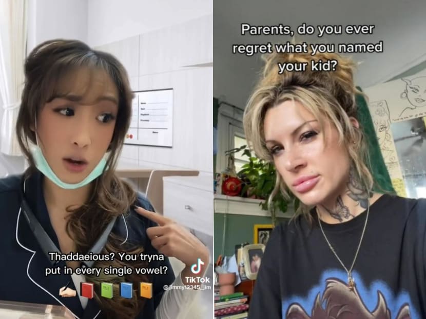 TikTok videos by @jimmy12345_jim and @gabbylamby have sparked an amusing online discussion on bad baby names.