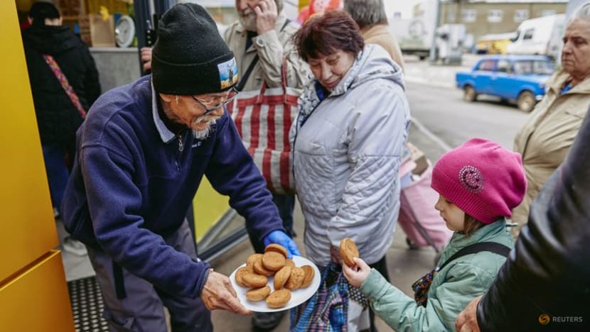 Elderly Japanese man opens free cafe in Ukraine's Kharkiv Elderly Japanese man opens free cafe in Ukraine's Kharkiv