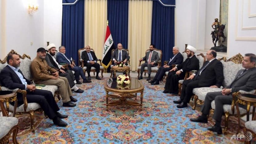 Iraq government chiefs, Hashed top brass discuss drone attacks Iraq government chiefs, Hashed top brass discuss drone attacks