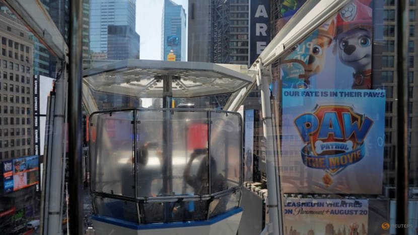 A Ferris wheel lifts spirits in New York's Times Square A Ferris wheel lifts spirits in New York's Times Square