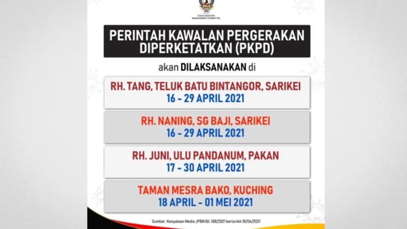 4 kawasan di Sarawak dikenakan PKPD
