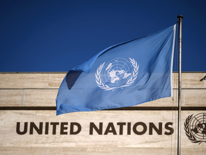 A United Nations flag in Geneva.