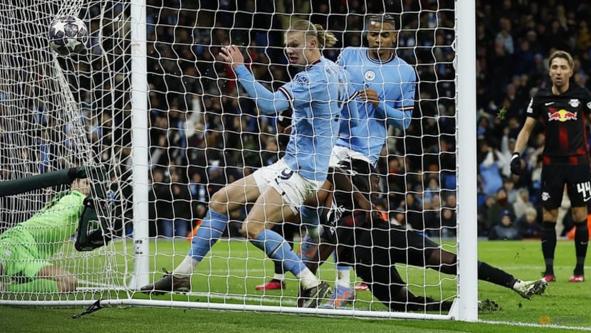 Five-star Haaland leads Manchester City to 7-0 rout of Leipzig - CNA
