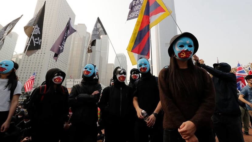 Hong Kong protesters rally in support of China's ethnic Uighurs