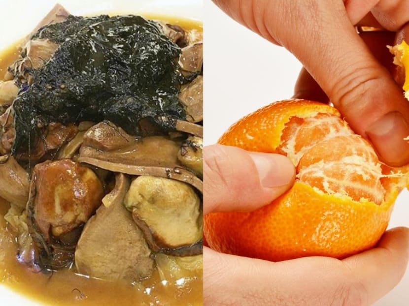 A weird thing could happen in your stomach after eating lots of black moss and mandarin oranges