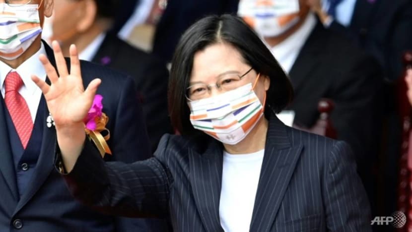 Taiwan President Tsai visits naval base amid Chinese threats Taiwan President Tsai visits naval base amid Chinese threats