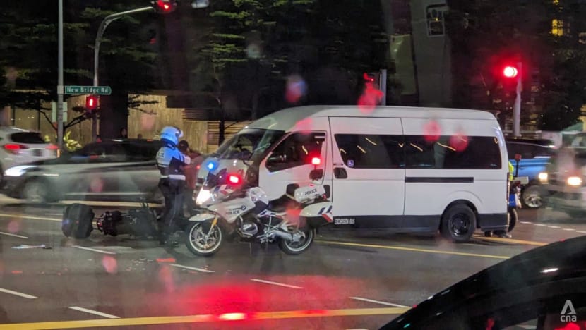 Motorcyclist taken to hospital after accident along Havelock Road