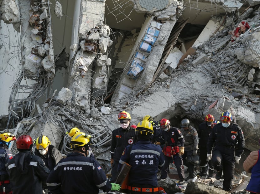 Gallery: Photos show felled building in Taiwan quake had tin can fillers