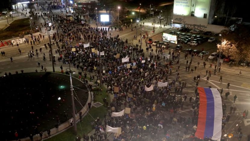 Thousands in Belgrade protest against Western-backed Serbia-Kosovo deal Thousands in Belgrade protest against Western-backed Serbia-Kosovo deal
