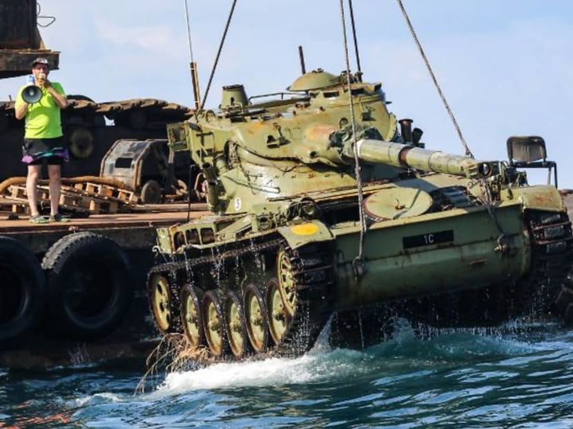 Lebanon sinks old tanks to create underwater dive 'park' Lebanon sinks old tanks to create underwater dive 'park'