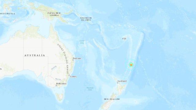 新西兰克马德克群岛附近发生6.9级地震