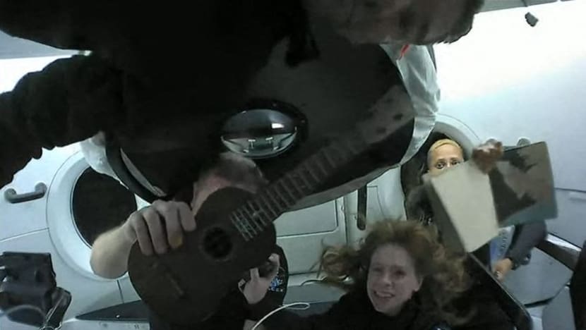 A ukulele in space? SpaceX crew member shows a playful side in orbit A ukulele in space? SpaceX crew member shows a playful side in orbit