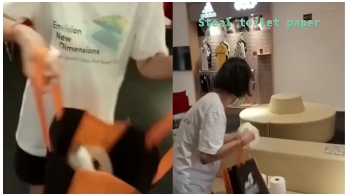 女子偷厕纸视频网上疯传 车商：非旗下员工上传