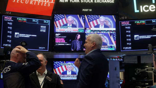 Stocks, bond yields fall as Fed, with eye on inflation, signals pause
