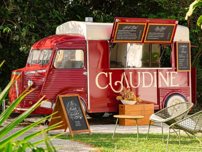 French restaurant Claudine’s vintage food truck serves gourmet snacks