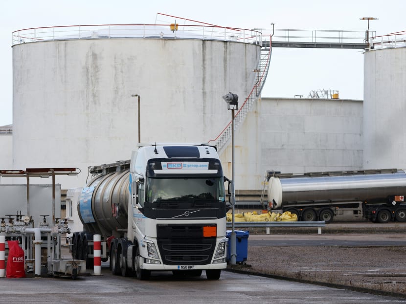 A tanker is refilled with crude oil at the BP oil refinery in Hamble, near Southampton, southern England. A tanker is refilled with crude oil at the BP oil refinery in Hamble, near Southampton, southern England.