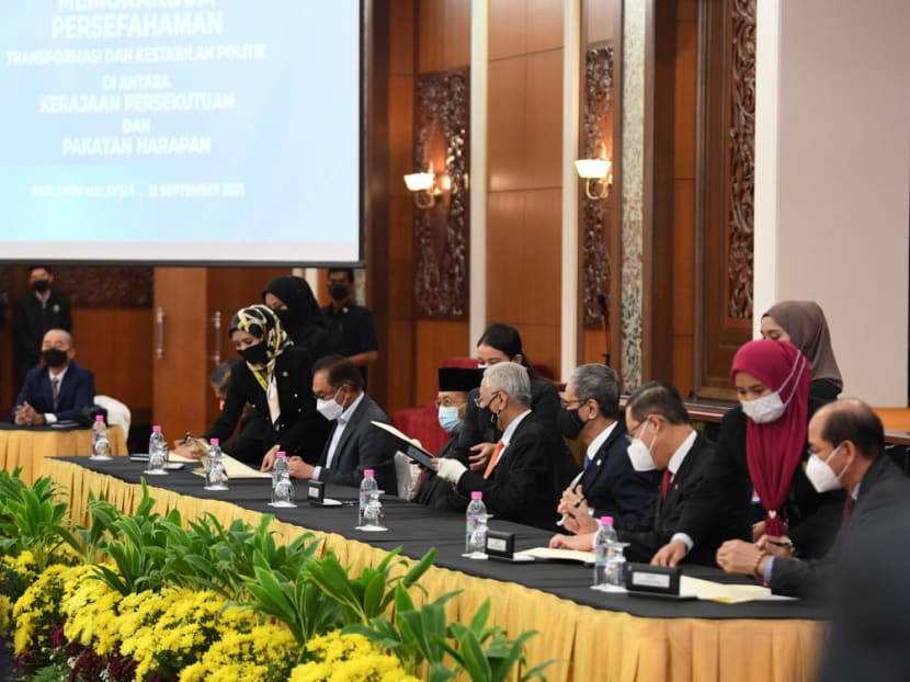 Malaysia's ruling government and opposition bloc Pakatan Harapan signed a historic memorandum of understanding on Sept 13.