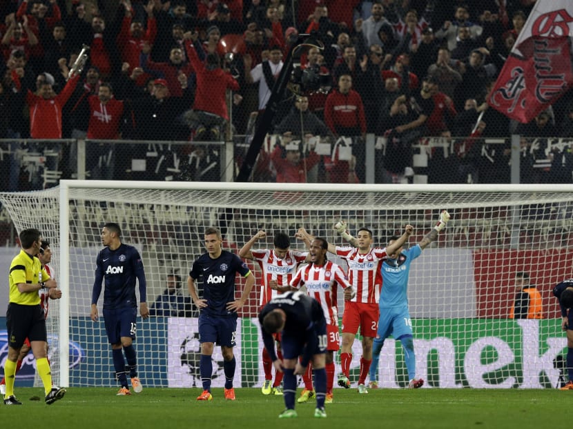 Olympiakos beats Man Utd 2-0 in Champions League
