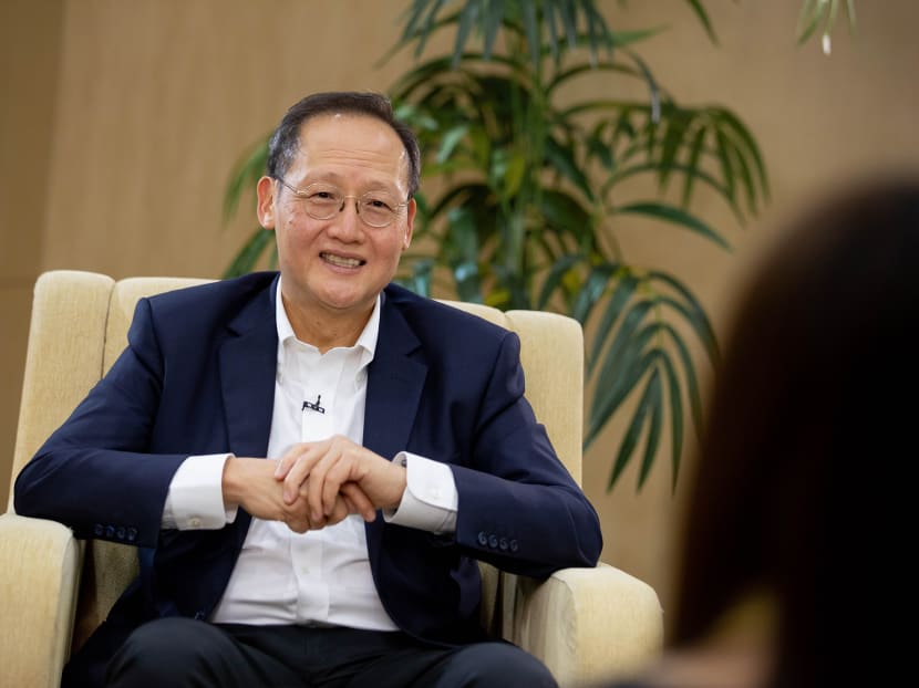 Manpower Minister Tan See Leng poses for a photograph at the Ministry of Manpower headquarters on Sept 1, 2021.