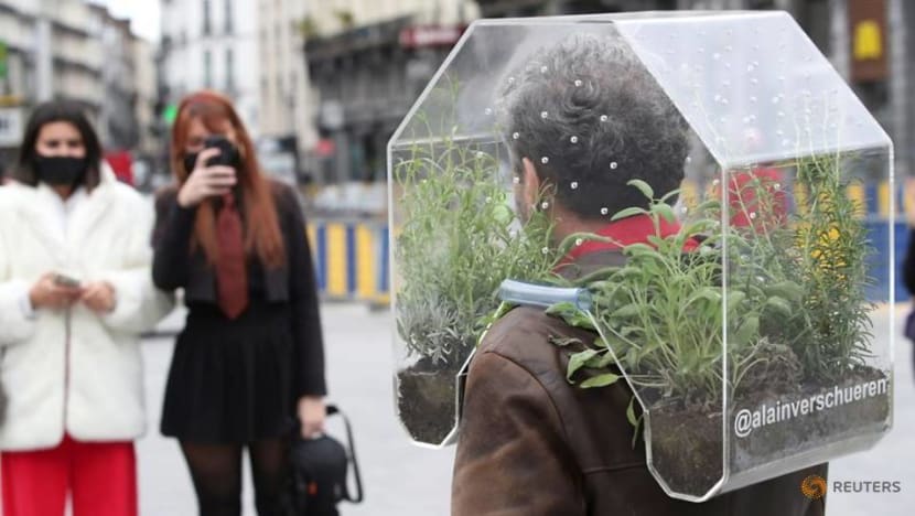 Belgian artist's 'portable oasis' creates COVID-free bubble for one Belgian artist's 'portable oasis' creates COVID-free bubble for one