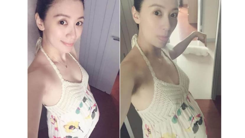 Alyssa Chia shows off her growing baby bump