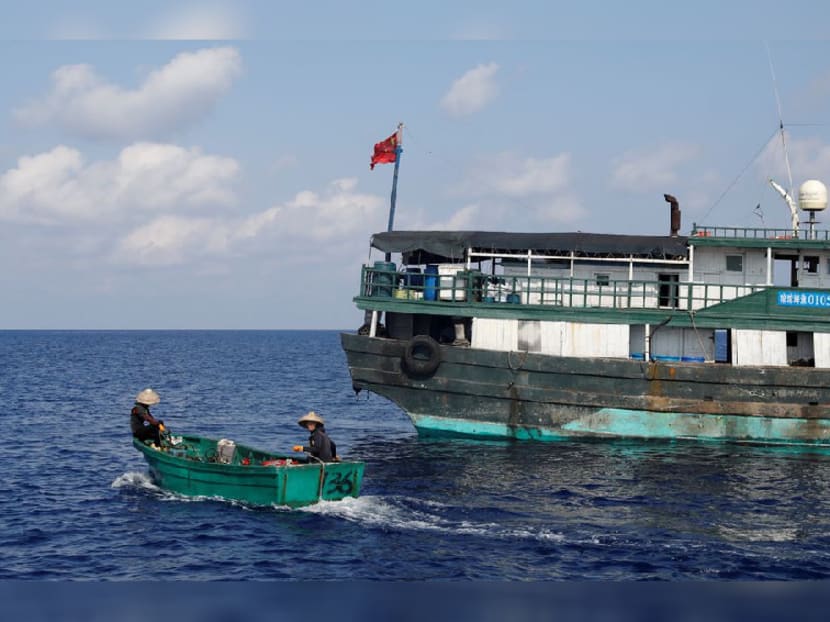 Chinese fishermen head to the shoal to fish at the disputed Scarborough Shoal in the South China Sea on April 6, 2017. Chinese fishermen head to the shoal to fish at the disputed Scarborough Shoal in the South China Sea on April 6, 2017.