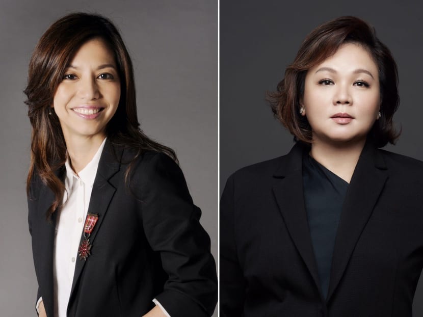 Mediacorp’s former chief content officer Doreen Neo (left) was appointed to a newly created role of chief talent officer while Ms Virginia Lim (right), who joined from regional streaming platform Viu, took over as chief content officer.