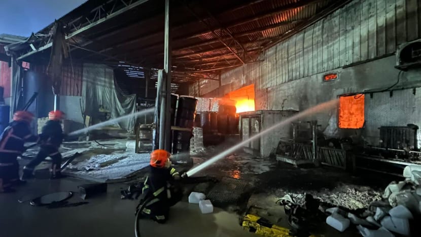  Large fire in Tuas South warehouse brought under control after two-hour SCDF operation
