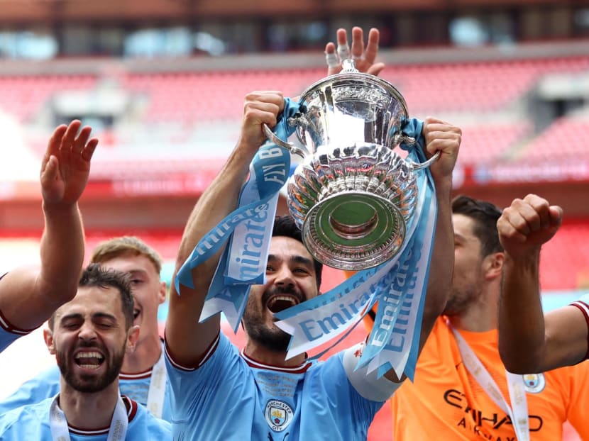 Man City edge closer to treble after FA Cup final win over Man United