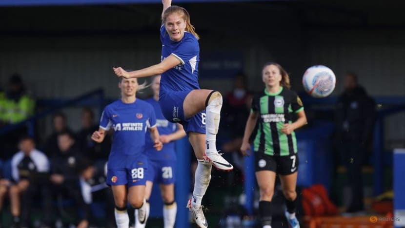 Chelsea beat Brighton 4-2 to move level on points with WSL leaders Man City