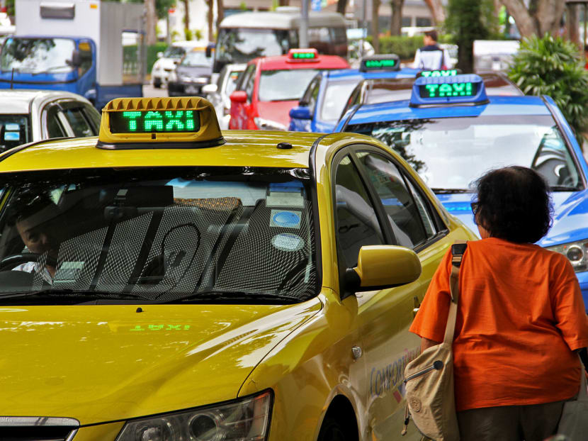 A long taxi queue at Velocity (Novena). Photo: Robin Choo