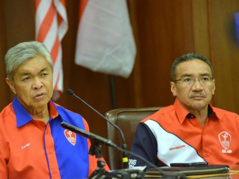 Mr Zahid (left) is the main candidate running for Umno presidency, but he is facing opposition from those who want a new leadership not associated with ousted prime minister Najib Razak. Umno vice president Hishammuddin (right) has meanwhile announced that he will not contest for any top post.