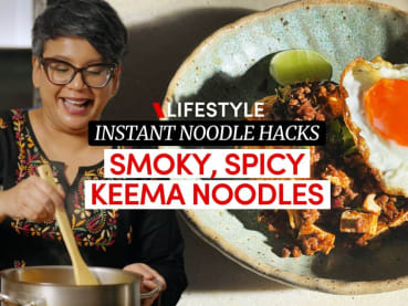 Instant noodle recipe by Masterchef Singapore's Chef Vasun: Smoky, spicy keema noodles
