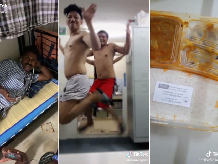 Some foreign workers are using the TikTok app to make videos, sing, dance and talk about the homecooked food they miss.