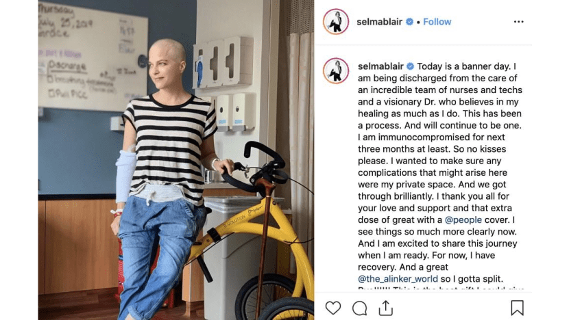 Selma Blair finishes intense round of MS treatment Selma Blair finishes intense round of MS treatment