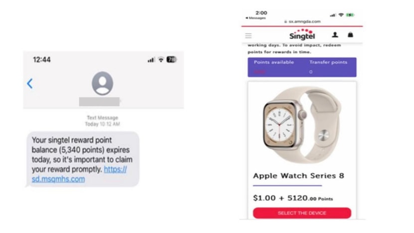 At least S$20,000 lost to fake Singtel SMS phishing scams since June: Police At least S$20,000 lost to fake Singtel SMS phishing scams since June: Police