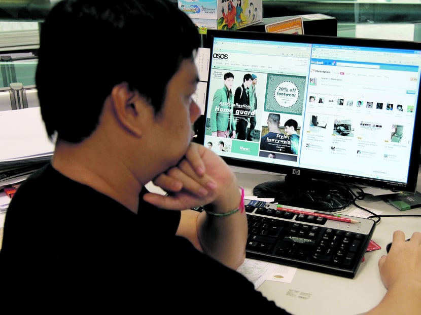 A guy shopping online. TODAY file photo