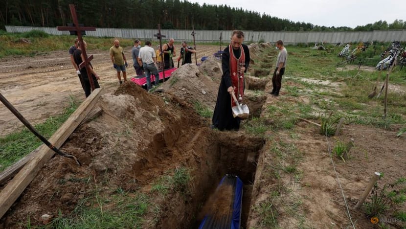 Ukraine's Bucha buries bodies of unidentified victims of Russian occupation Ukraine's Bucha buries bodies of unidentified victims of Russian occupation
